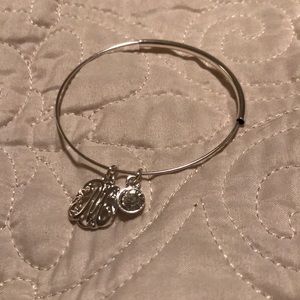 Silver M bracelet